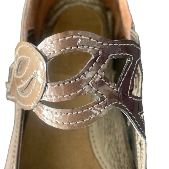 NAOT Luma Tan Brown Leather Nubuck Mary Jane Heel Women's Size EU 39 US 8 - Picture 4 of 14